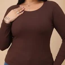 Blusa básica manga longa ribana forrada frio inverno