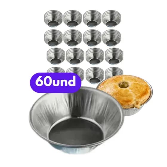 Kit Forminha De Empadinha De Aluminio No1 Com 60 Unidades