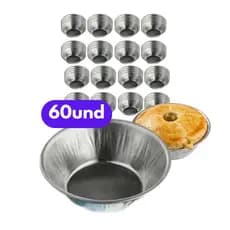 Kit Forminha De Empadinha De Aluminio No1 Com 60 Unidades