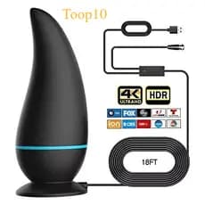 Antena Interna para TV Digital Amplificada Magnética, HDTV 1080p com Alimentação USB