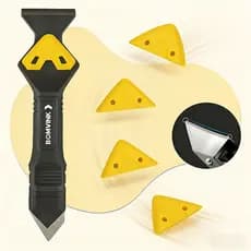 Kit Espátula Removedora de Silicone e Rejunte, Ferramenta Multiuso para Piso, Vidro e Limpeza Geral