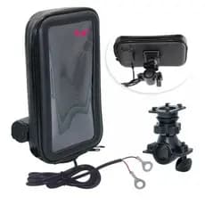 Suporte de Celular para Moto Resistente à Água, com Carregador USB para Guidão