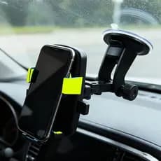 Suporte de Telefone para Carro com Ventosa, Fixação Forte, Rotação 360° e Ajuste Fácil