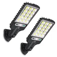 Luminária Solar Parede e Rua 180 COB LED, Sensor de Movimento e Controle Remoto