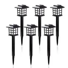 Kit 6 Luminárias Solares com Espeto para Jardim, Decoração Externa