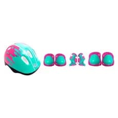 Kit Capacete Infantil Completo Proteção Ajustável 7 Peças Segurança Conforto Criança