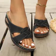 2026 Novos Sapatos Femininos Chinelos De Cunha Premium Ortopédico Dedo Do Pé Aberto Vintage Antiderrapante Sandálias De
