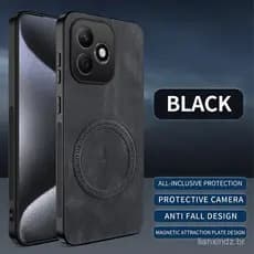 Capa Magnética De Encaixe Com Textura Lightning-Nappa Para Honor Magic 8 , X8 , X9D E 600 Lite