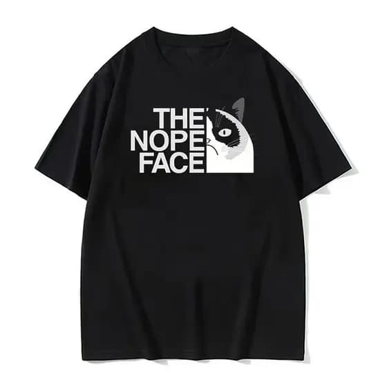 Engraçado Rosto De Gato Camiseta Das Mulheres Dos Homens Streetweat Amor T Casual Manga Curta Respirável Em Torno Do Pes