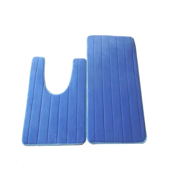 Tapete de banheiro em forma de U, conjunto de duas peças de tapetes absorventes para banheiro, tapete de chão lavável e