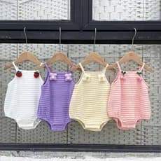 Ins bebê estilingue macacão verão bebê menina bonito macacão Outing macacão fino Super bonito bebê macacão