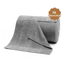 50 peças/rolo pano de limpeza reutilizável pano de cozinha do agregado familiar toalha de microfibra rolo prato pano sub