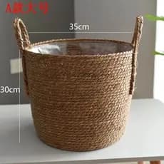 Vaso de flores capa de jaqueta grama feia cesta de flores cesta de flores tecido de bambu capa de vaso de flores planta