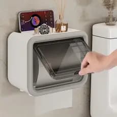 Vestido vestiário caixa de papel higiênico perfurado caixa de tecido higiênico fixado na parede à prova dwaterproof água