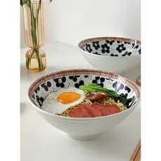 Muni ins estilo Ramen tigela de alto valor estilo japonês tigela de macarrão instantâneo sopa macarrão tigela chapéu gra
