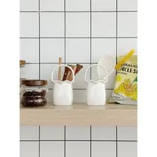 Muni vida simples estilo Pastoral branco puro armazenamento de cerâmica cozinha do agregado familiar pauzinho titular sa