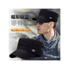 Chapéu masculino chapéu plano de aba curta chapéu masculino selo traseiro curto Zhan boné de meia-idade masculino primav