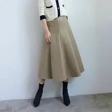 Outono inverno versão coreana saia de couro meio comprimento saia longa plissada feminina cintura alta saia grande elega