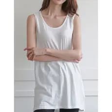 Colete sem mangas novo estilo moletom feminino camisa de fundo interior branco estilingue longo em camadas capa superior