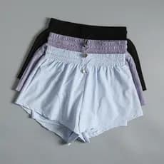 Shorts esportivos femininos verão solto correndo de secagem rápida Anti-exposição calças de Fitness cintura alta mais ma