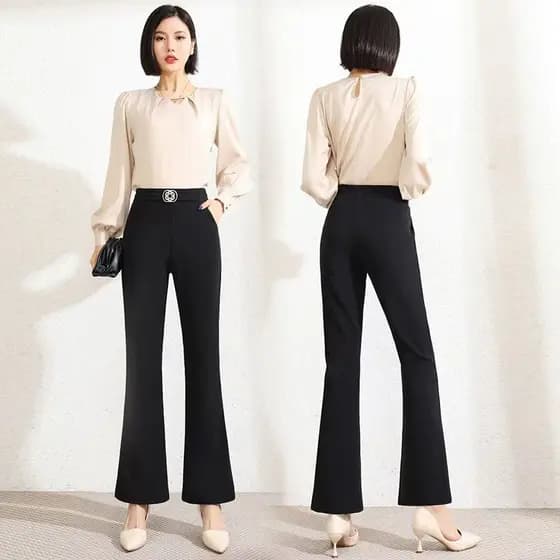 Fat mm primavera outono roupas de cintura alta Micro-calças mais magro olhar All-Match versão coreana solta Casual Drape