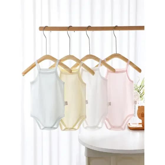 Bebê bebê estilingue macacão de algodão puro verão estilo fino meninos meninas bebê sem mangas macacão princesa verão tr