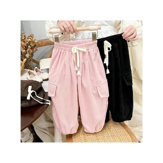 Crianças versão coreana calças primavera outono bebê All-Match veludo calças casuais médio grande crianças macacão moda