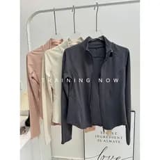 Gola Yoga Wear jaqueta feminina fino-ajuste mais magro olhar Casual zíper Cardigan correndo esportes Fitness topo outono