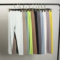 Sem linha embaraçosa calças de Yoga mulheres cintura alta hip Lift pêssego hip estiramento Leggings calças esportivas co