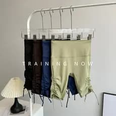Nude esportes calças de cinco pontos feminino verão cintura alta abdômen-estreito Yoga Shorts de secagem rápida não E