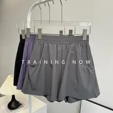 Anti-reflexo maratona correndo Shorts feminino verão respirável de secagem rápida ginásio treinamento calças de três pon