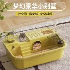 Gaiola de Hamster fio dourado dupla camada barato Oversized casa especial acrílico Takeaway suprimentos de luxo Villa tr