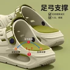 Buraco sapatos masculinos 2025 verão novo estilo exterior Wear antiderrapante não cansado pé arco suporte ao ar livre ev