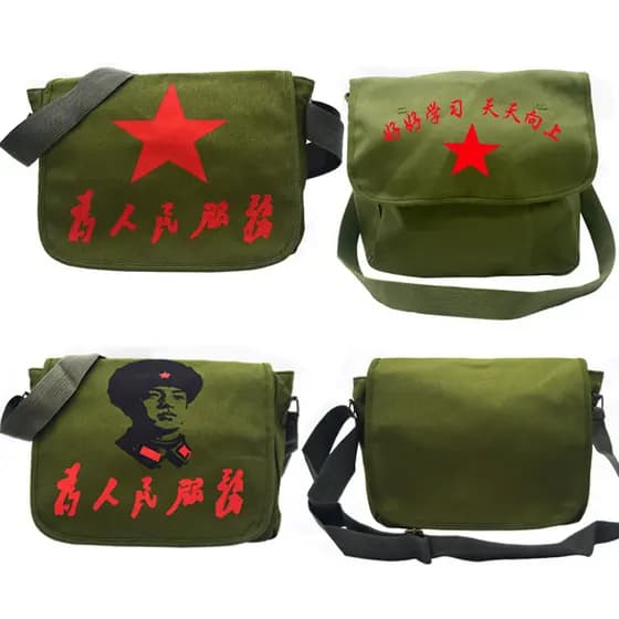 70 bolsa de lona de desempenho nostálgico mensageiro Lei Feng bolsa de liberação antiga bolsa de ombro à moda antiga 80s