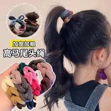 Crianças alta rabo de cavalo corda de cabelo não machuca o cabelo trançado meninas corda de cabelo 2026 novo estilo laço