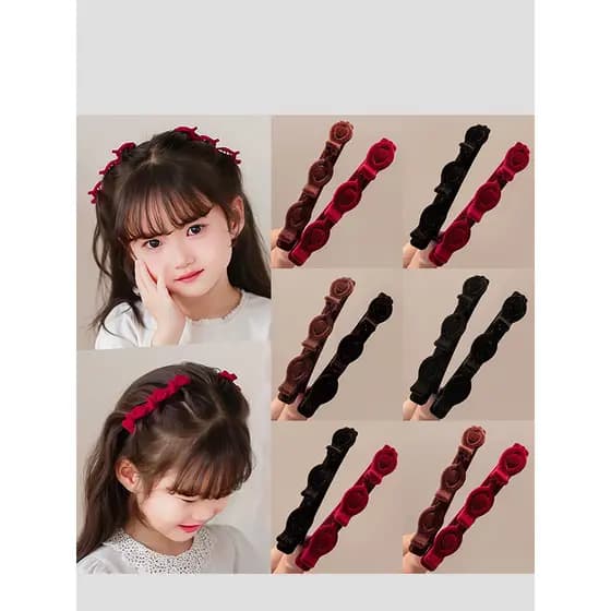 Crianças trançado grampo de cabelo meninas testa franja clipe de cabelo quebrado arrumado ferramenta útil grampo de cabe