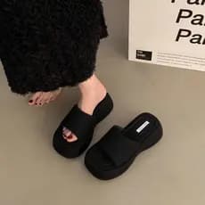 Aumentou sandálias de sola grossa chinelos feminino verão exterior Wear 2026 novo estilo mulheres grávidas moda Flip-Flo