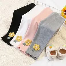 Novo estilo bebê menina Leggings primavera outono novo estilo calças elásticas versão coreana bonito All-Match exterior