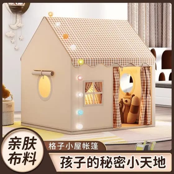 Tenda infantil interior menina menino castelo pequena casa de bonecas princesa fantasia cama jogo Base secreta