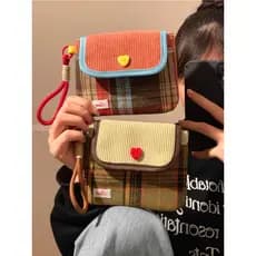 Bolsa de moedas de alto valor feminina portátil Multi-camada titular do cartão pode pendurar guardanapo sanitário saco d