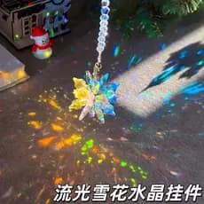 Streamer floco de neve pingente de cristal Sun Catcher tridimensional prisma cura criativa descompressão brinquedo janel