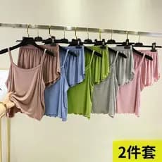 Venda quente verão camisola pijamas feminino verão fino solto tamanho grande pijamas conjunto de renda Shorts internos c