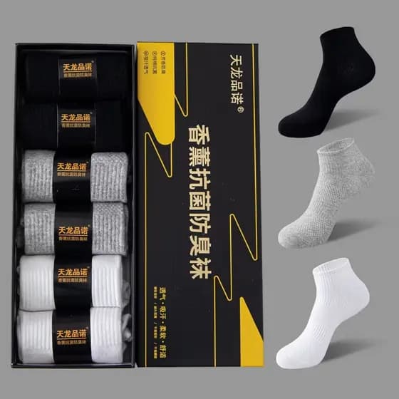 Tianlong Pinnuo desodorante meias absinto aromaterapia negócios meias de algodão puro absorvente de suor respirável meia