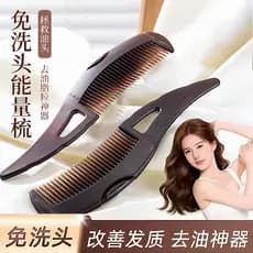 Remover oco pente graxa pelota massagem pente energia enxágue-livre cabelo remover de limpeza senhoras pente