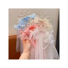 Véu infantil menina vestido de princesa cocar bebê influenciador véu flor menina aniversário acessórios para o cabelo