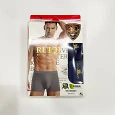 Ruiqi cueca boxer masculina de Viscose, cueca boxer masculina confortável e macia de cintura média antibacteriana