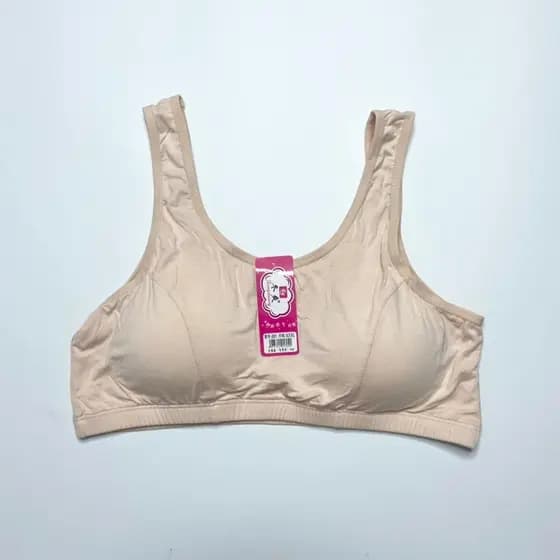 Novo estilo de roupa interior de algodão confortável macio sem fio roupa interior feminina sutiã sem peito busto colete