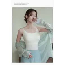 Petty Bourgeoisie roupa interior outono novo estilo com almofada no peito fundo nuvem muscular bottoming reunião bonito