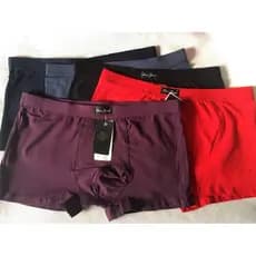 Frete grátis ~ cuecas boxer masculinas de algodão cintura média cor sólida cuecas boxer elásticas 5015 cuecas 9017