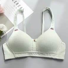 Verão puro algodão estilo fino sem fio meninas roupa interior feminina estudantes universitários versão coreana simples